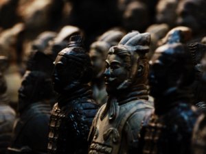Terra-cotta warriors guard the giftshop